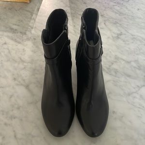 Black leather ankle boots! Brand new